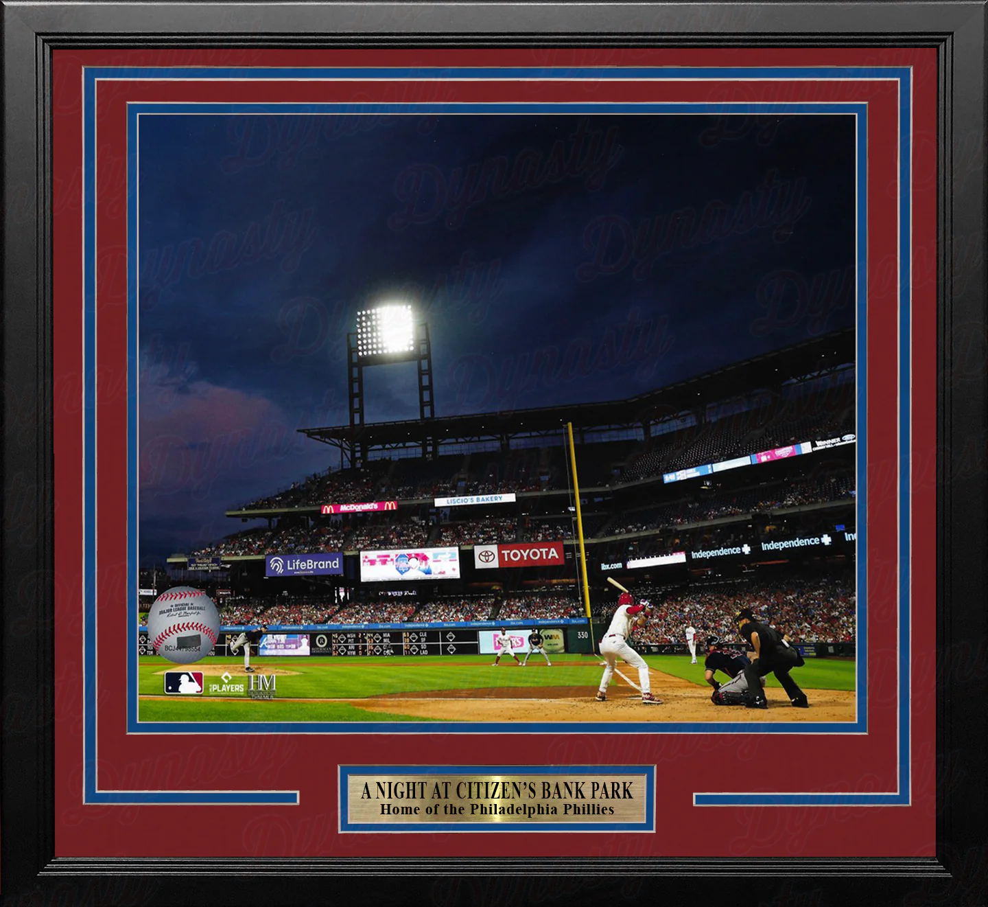 Night at Citizen's Bank Philadelphia Phillies 11" x 14" Framed Baseball Stadium Photo - Image 2