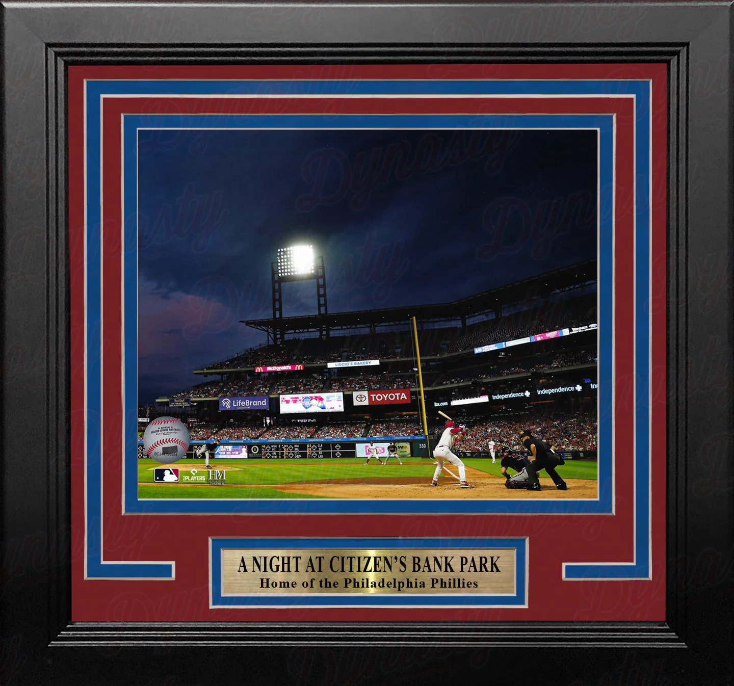 Night at Citizen's Bank Philadelphia Phillies 8" x 10" Framed Baseball Stadium Photo - Image 2