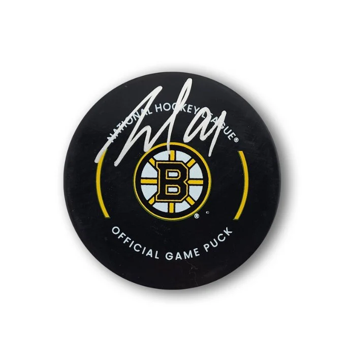 Nikita Zadorov Boston Bruins Autographed Hockey Game Model Puck