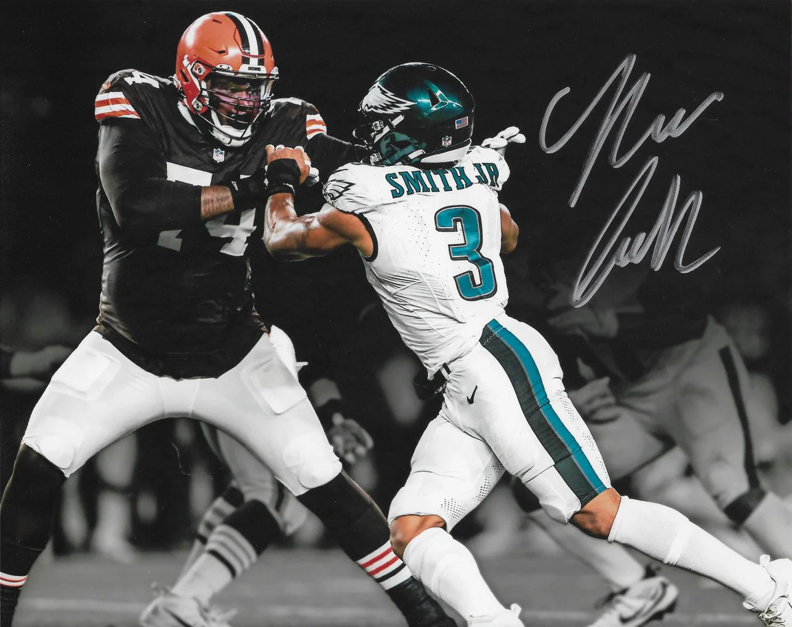 Nolan Smith Blackout Action Philadelphia Eagles Autographed 11" x 14" Football Photo