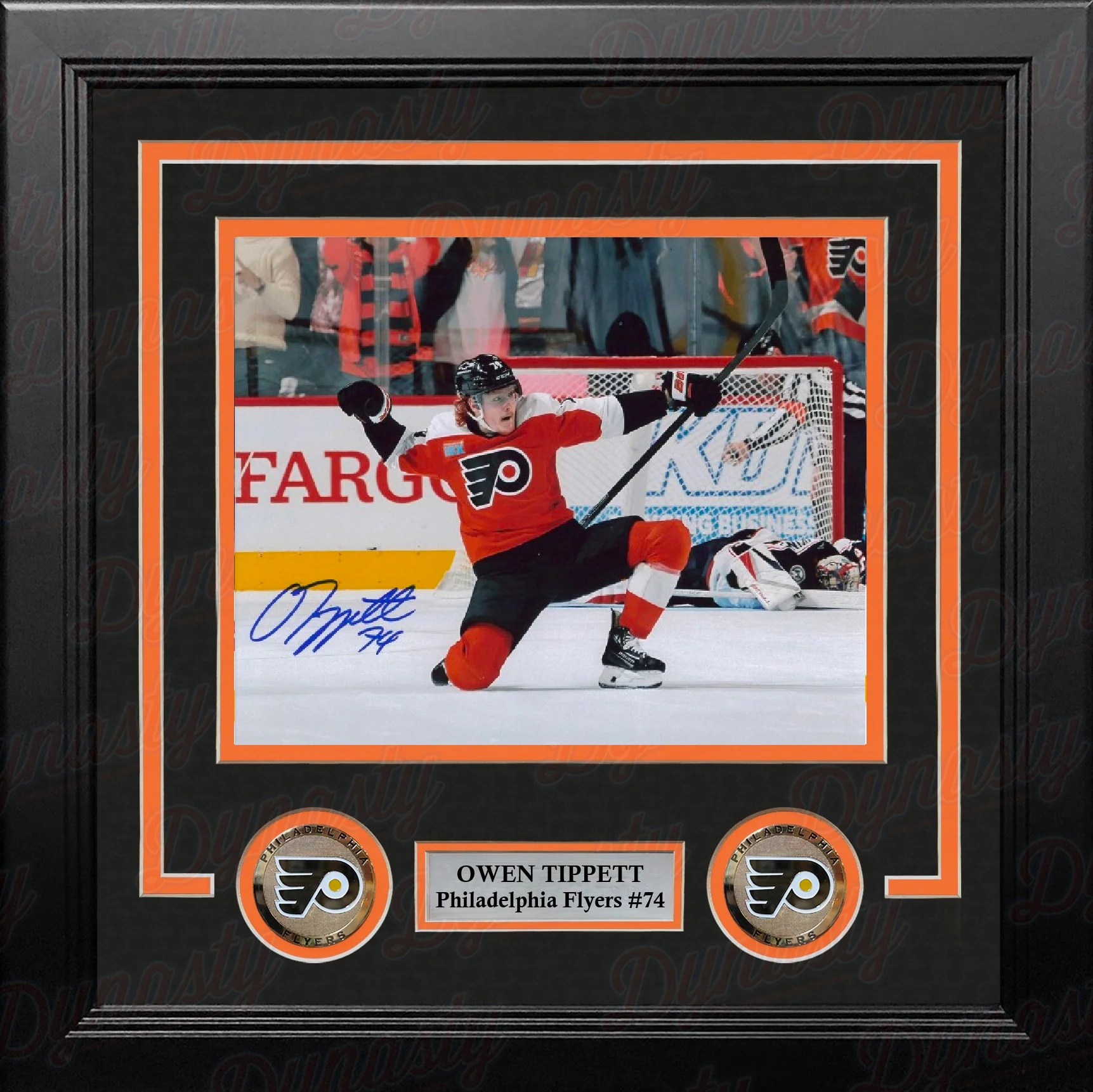 Owen Tippett in Orange Philadelphia Flyers Autographed 8" x 10" Framed Hockey Photo