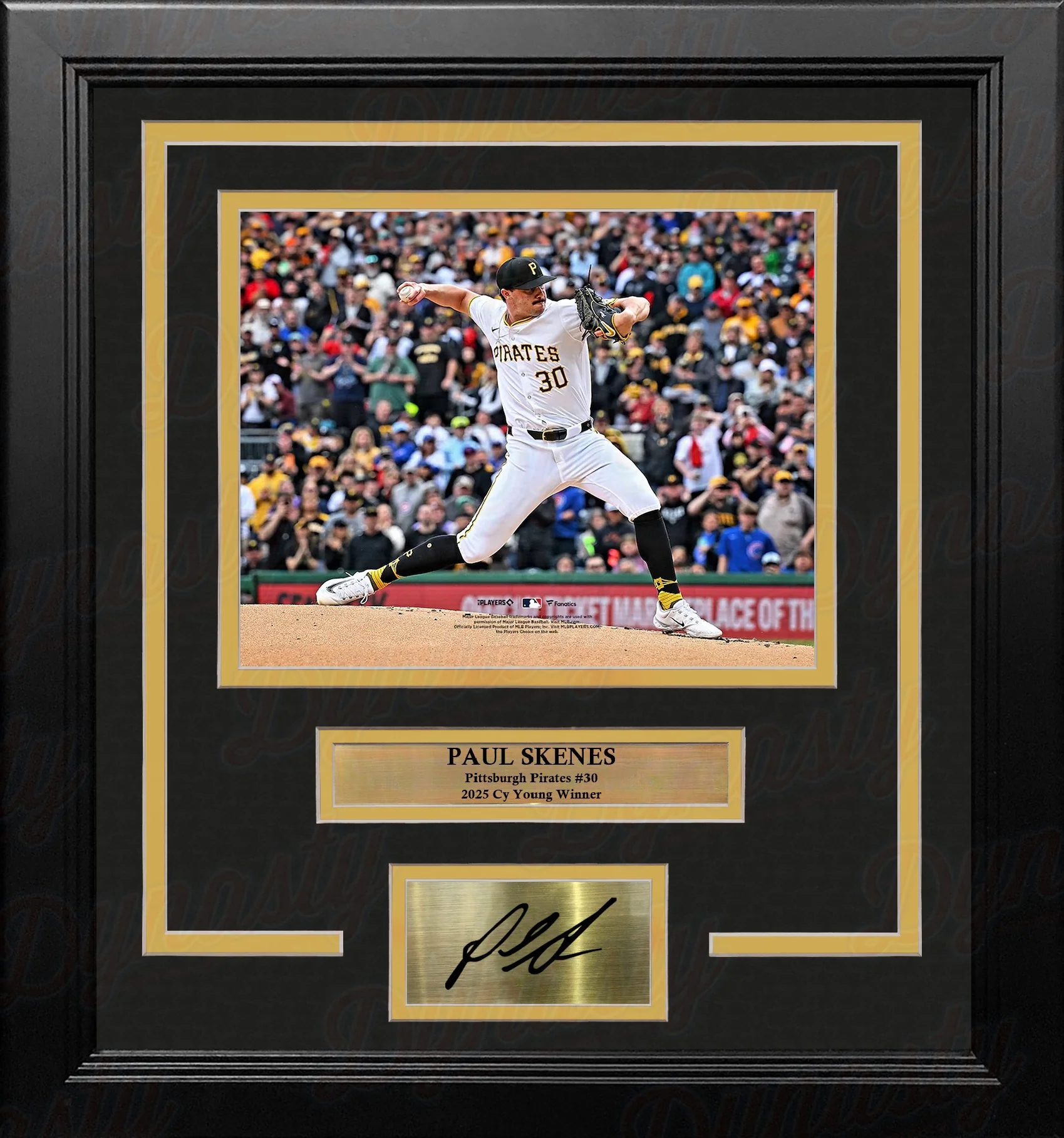 Paul Skenes in Action Pittsburgh Pirates 8" x 10" Framed Baseball Photo with Engraved Autograph