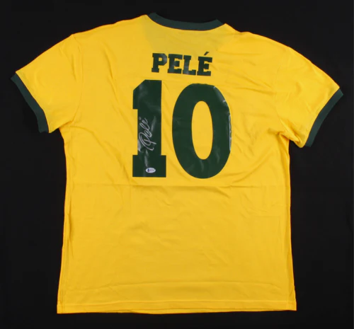 Pele Brazil Autographed Soccer Jersey