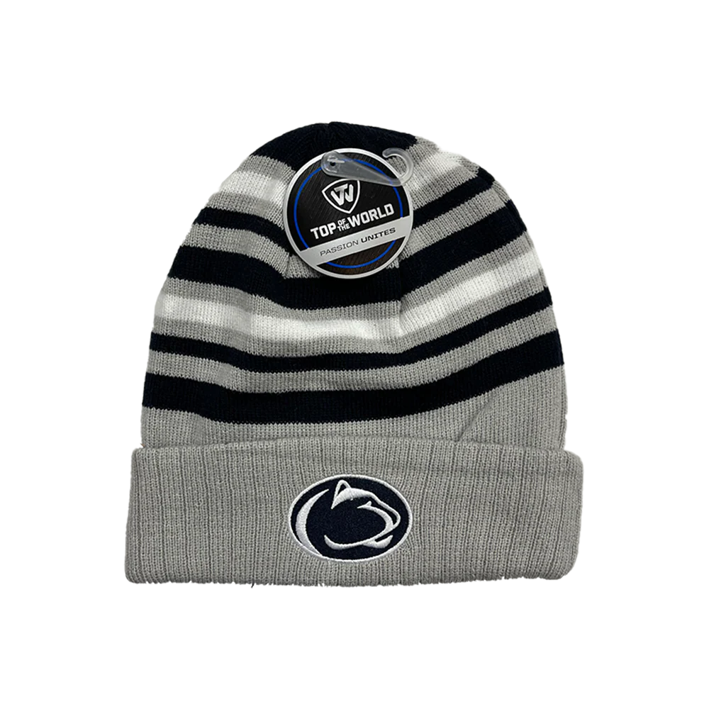 Penn State Nittany Lions Multi Striped Essentials Top of the Worlds Knit Beanie