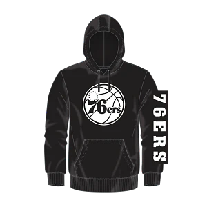 Philadelphia 76ers Black & White Put Me In Coach Hooded Sweatshirt