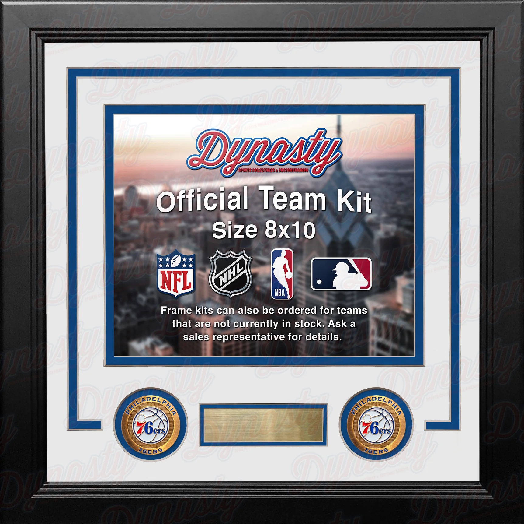 Philadelphia 76ers Custom NBA Basketball 8x10 Picture Frame Kit (Multiple Colors) - Image 3