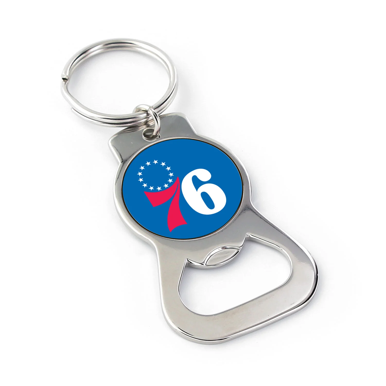 Philadelphia 76ers Logo Bottle Opener Keychain