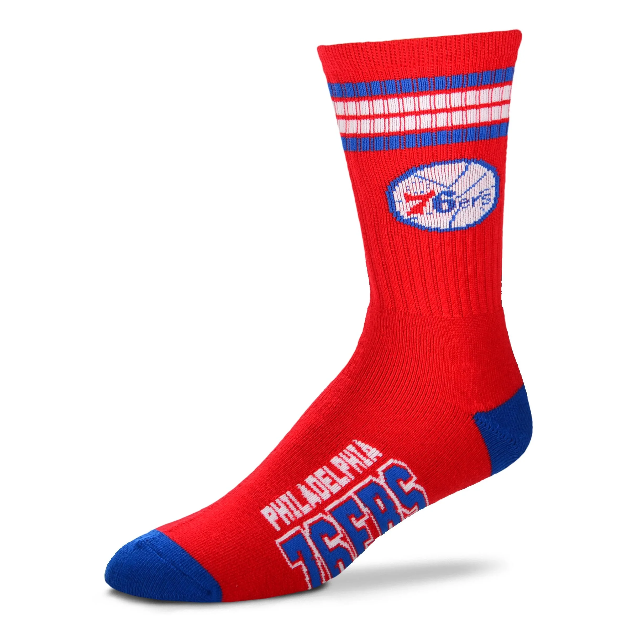 Philadelphia 76ers Men's 4 Stripe Deuce Socks