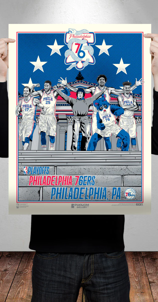Philadelphia 76ers Official 2019 NBA Playoffs Limited Edition Poster