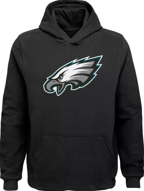 Philadelphia Eagles Black Primary Logo Hoodie