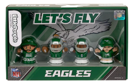 Philadelphia Eagles Little People Collector Alternate Jersey Figure Set