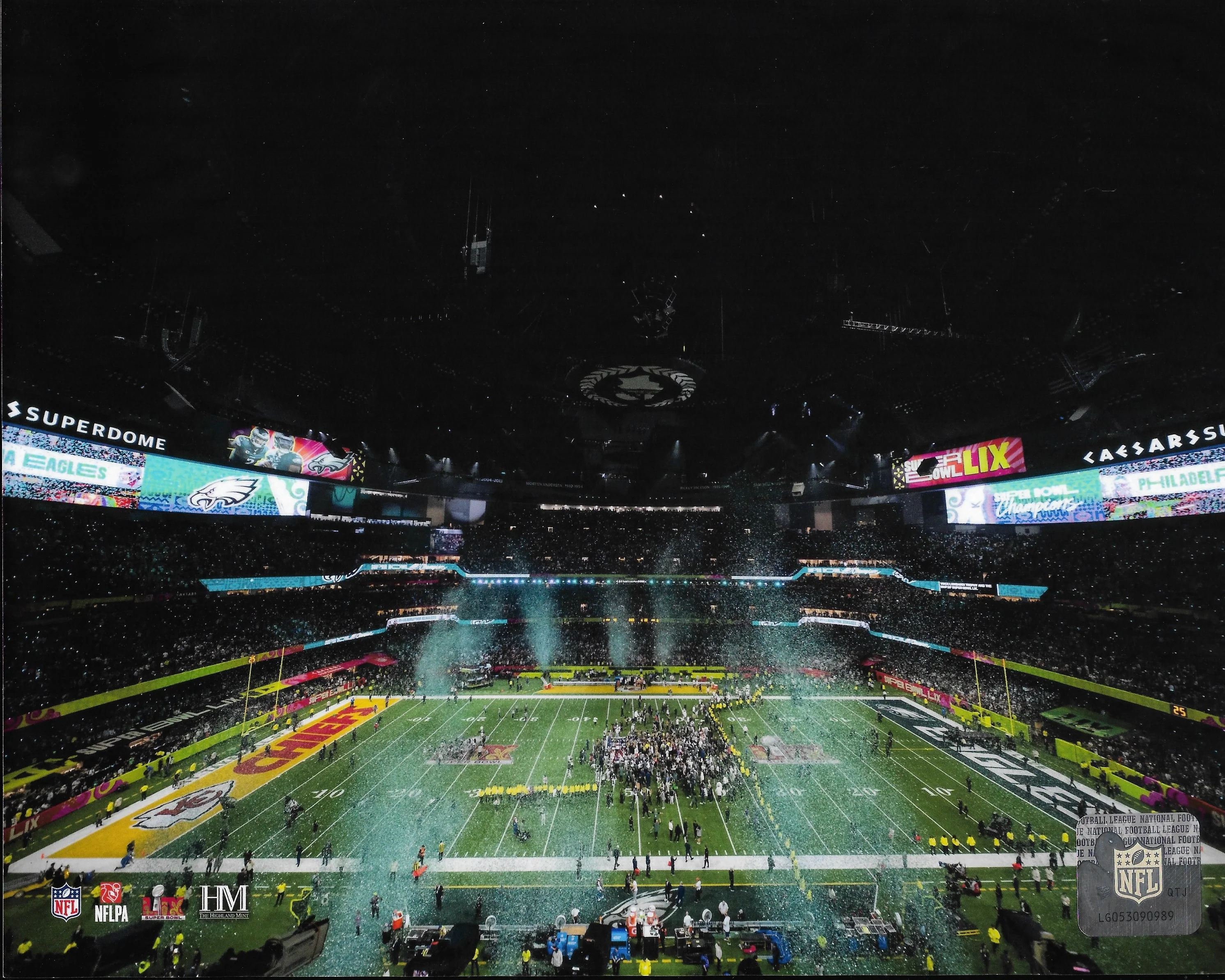 Philadelphia Eagles Super Bowl LIX Champions Stadium Celebration 11" x 14" Football Photo