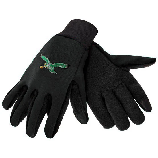Philadelphia Eagles Throwback Black Texting Gloves