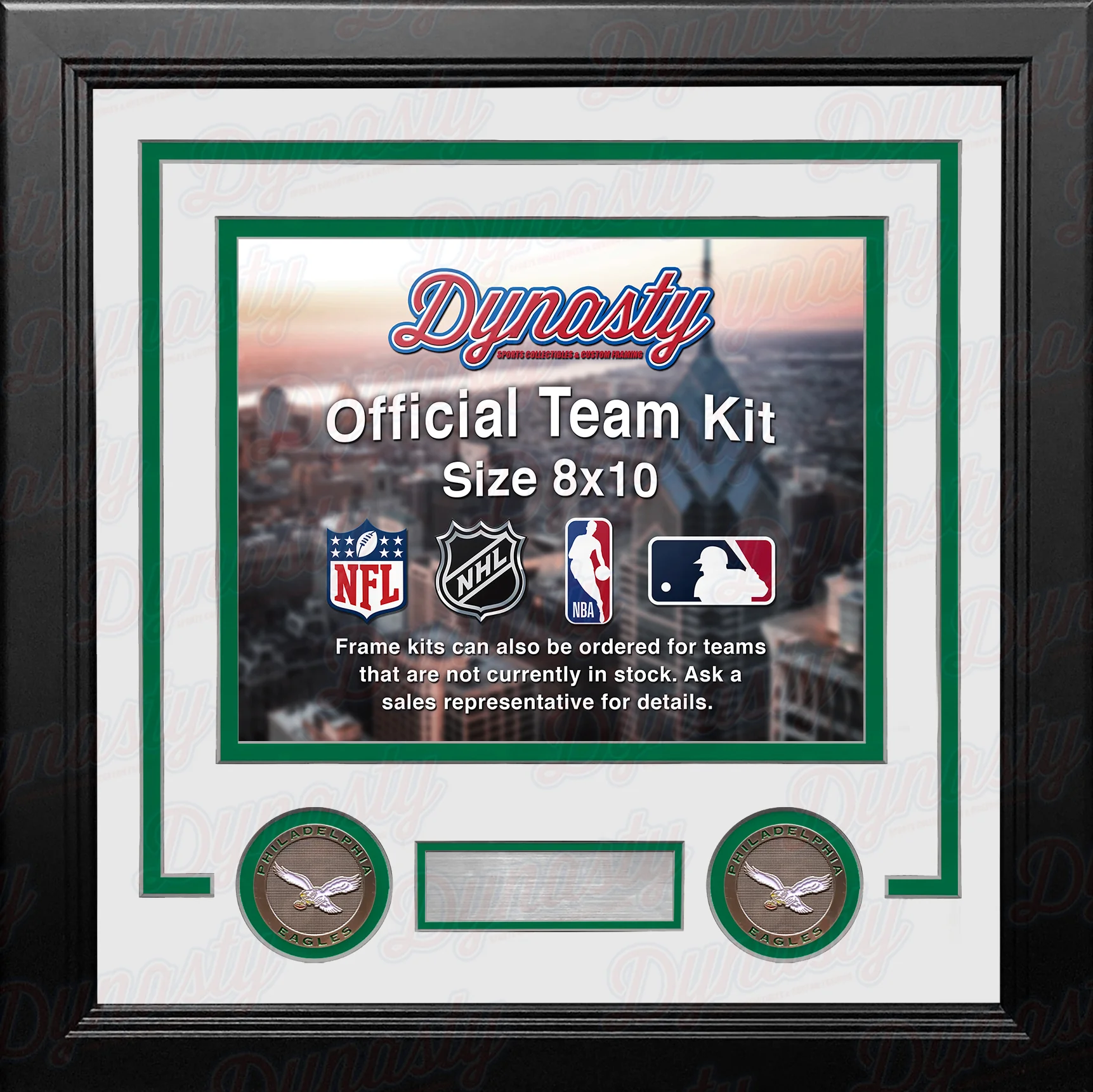 Philadelphia Eagles Throwback Custom NFL Football 8x10 Picture Frame Kit (Multiple Colors) - Image 3