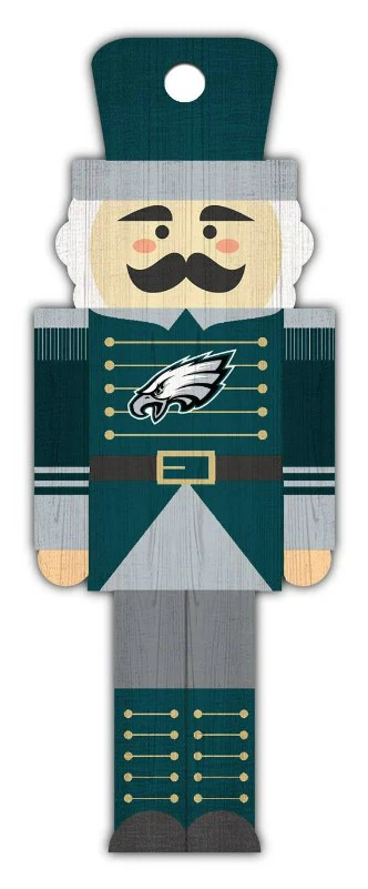 Philadelphia Eagles Wood Nutcracker Ornament