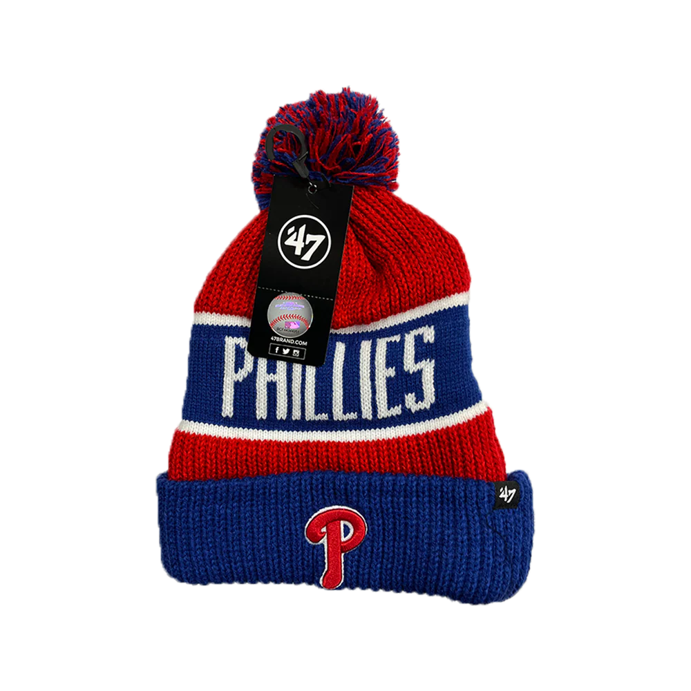 Philadelphia Phillies '47 Brand Essentials Cuffed Pom Knit Beanie