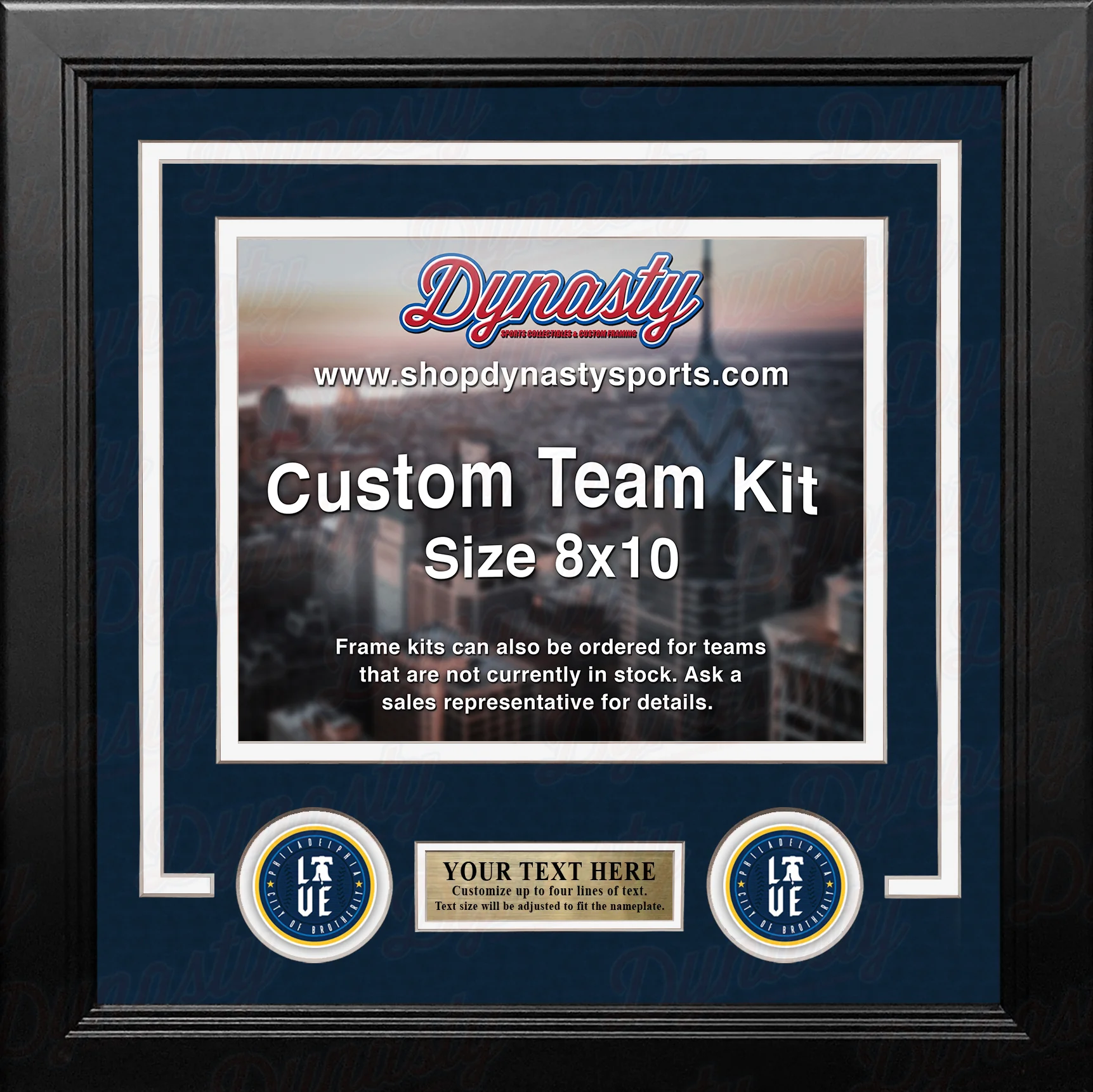 Philadelphia Phillies City Connect Custom MLB Baseball 8x10 Picture Frame Kit (Multiple Colors) - Image 3