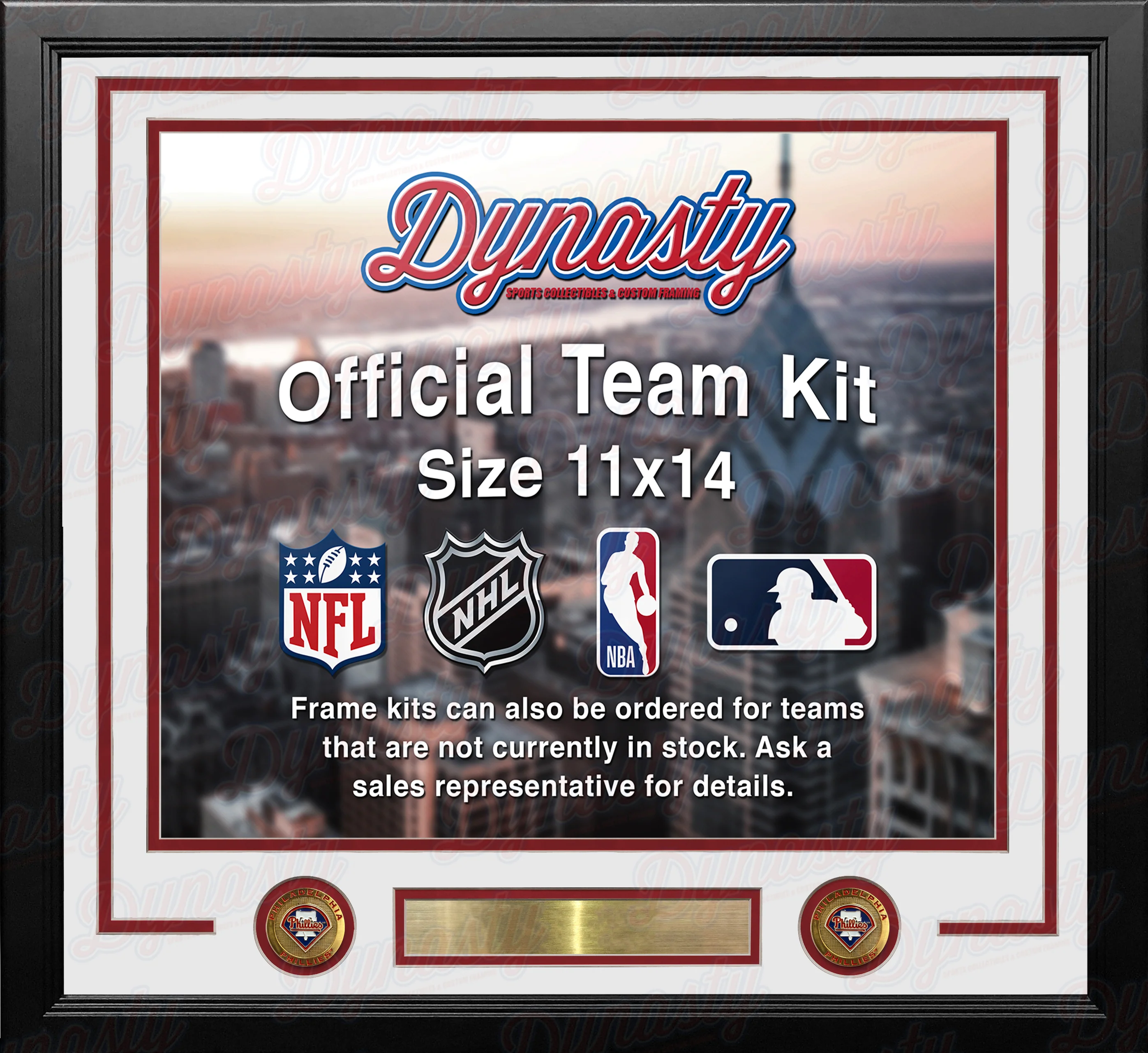 Philadelphia Phillies Custom MLB Baseball 16x20 Picture Frame Kit (Multiple Colors) - Image 3