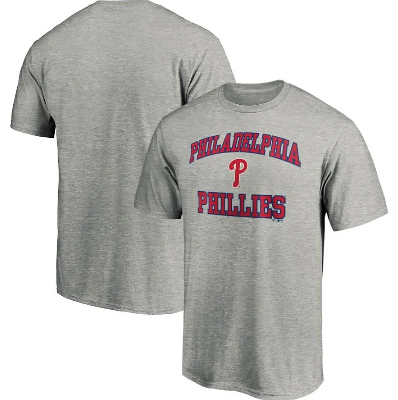 Philadelphia Phillies Heart & Soul Heathered Gray T-Shirt