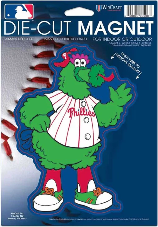 Philadelphia Phillies Phanatic 6.25" x 9" Die Cut Logo Magnet