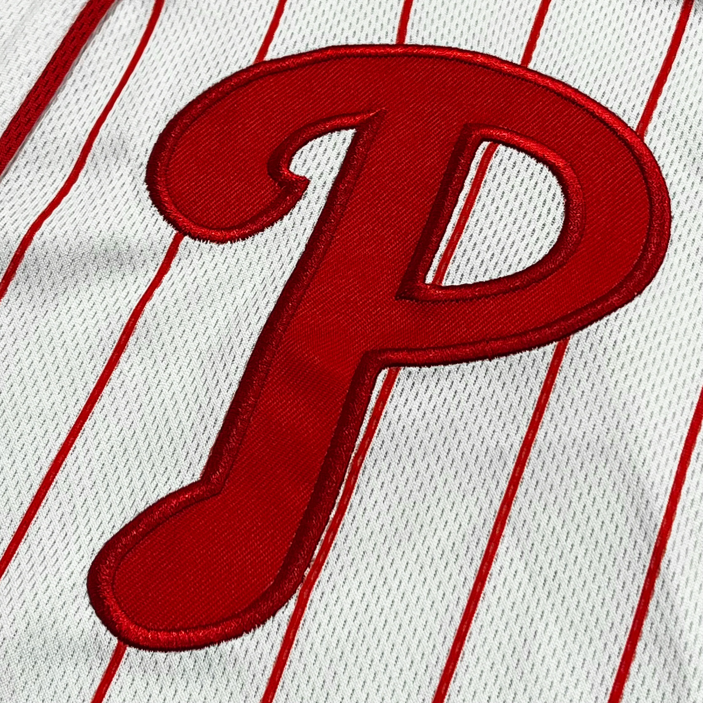 Philadelphia Phillies Pinstripe Logo Baseball Jersey - Image 2