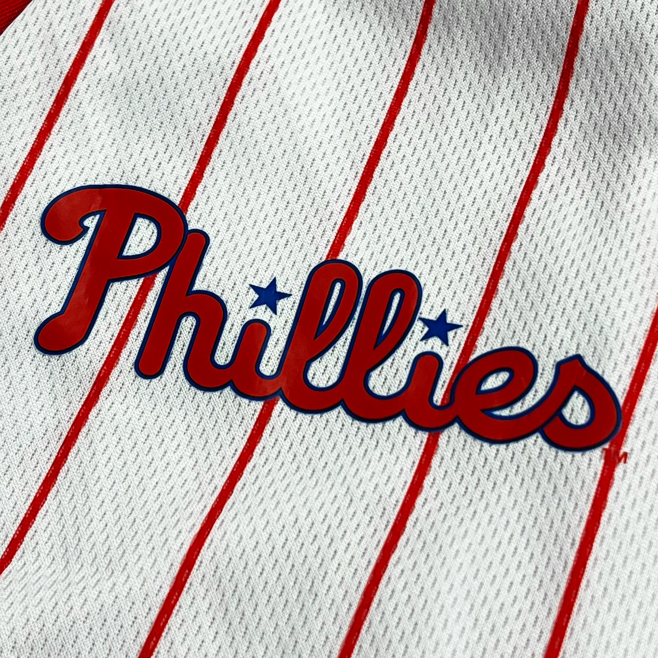 Philadelphia Phillies Pinstripe Logo Baseball Jersey - Image 3