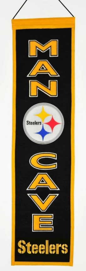 Pittsburgh Steelers Man Cave Heritage Banner