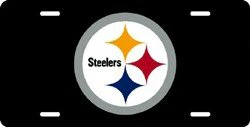 Pittsburgh Steelers NFL Laser Cut Black License Plate