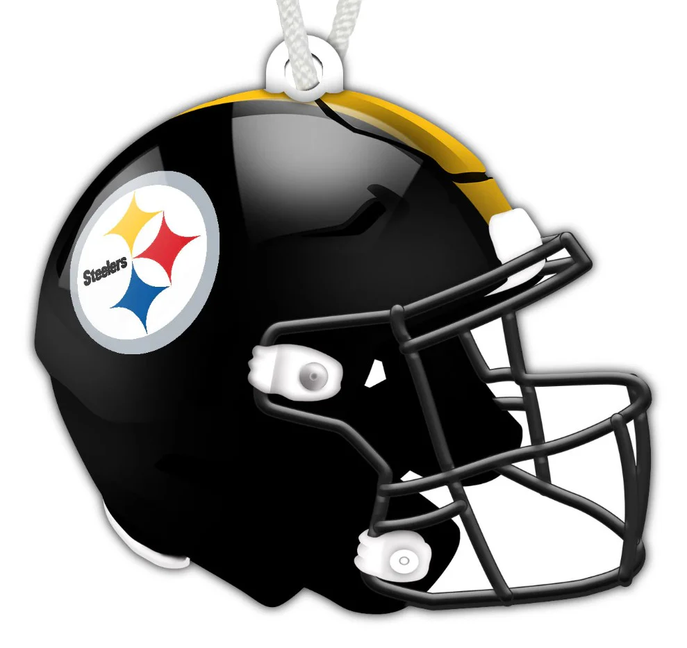Pittsburgh Steelers Wooden Helmet Ornament