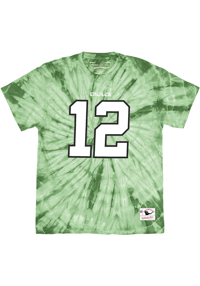Randall Cunningham Philadelphia Eagles Mitchell & Ness Tie-Dye Retired Player Name & Number T-Shirt - Image 2