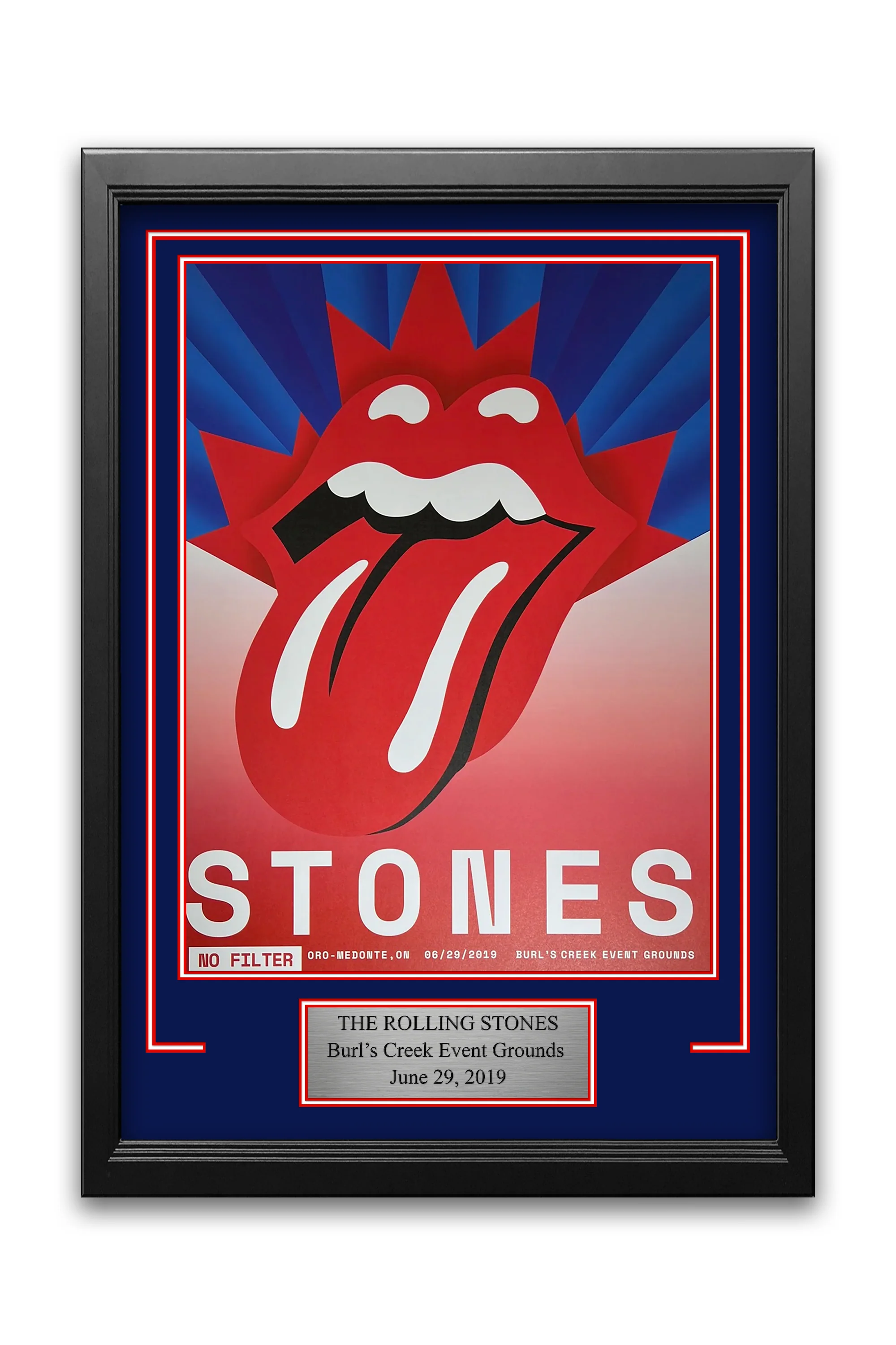 Rolling Stones Burl’s Creek 2019 Concert Poster Frame Kit