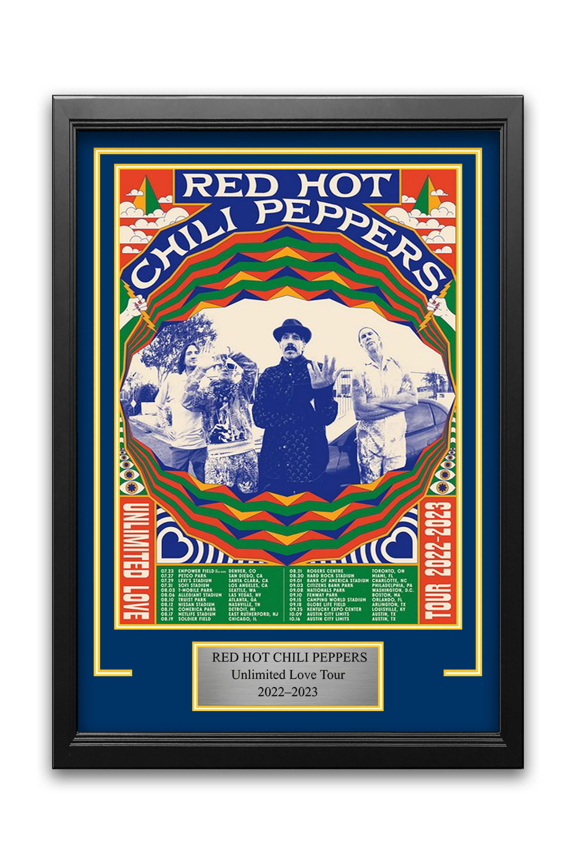 Red Hot Chili Peppers Unlimited Love Tour 2022–2023 Poster Frame Kit