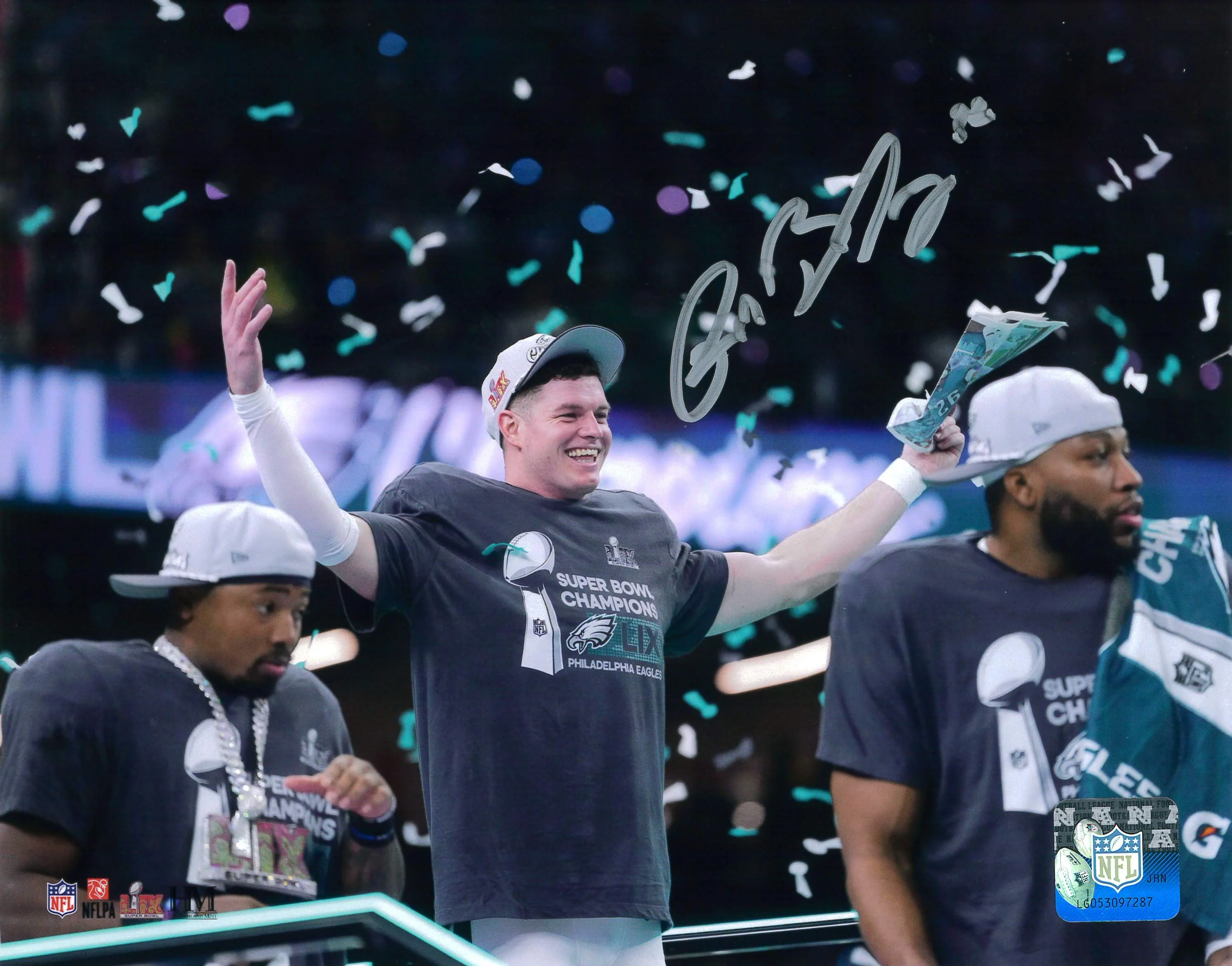 Reed Blankenship Super Bowl LIX Celebration Philadelphia Eagles Autographed 11" x 14" Football Photo