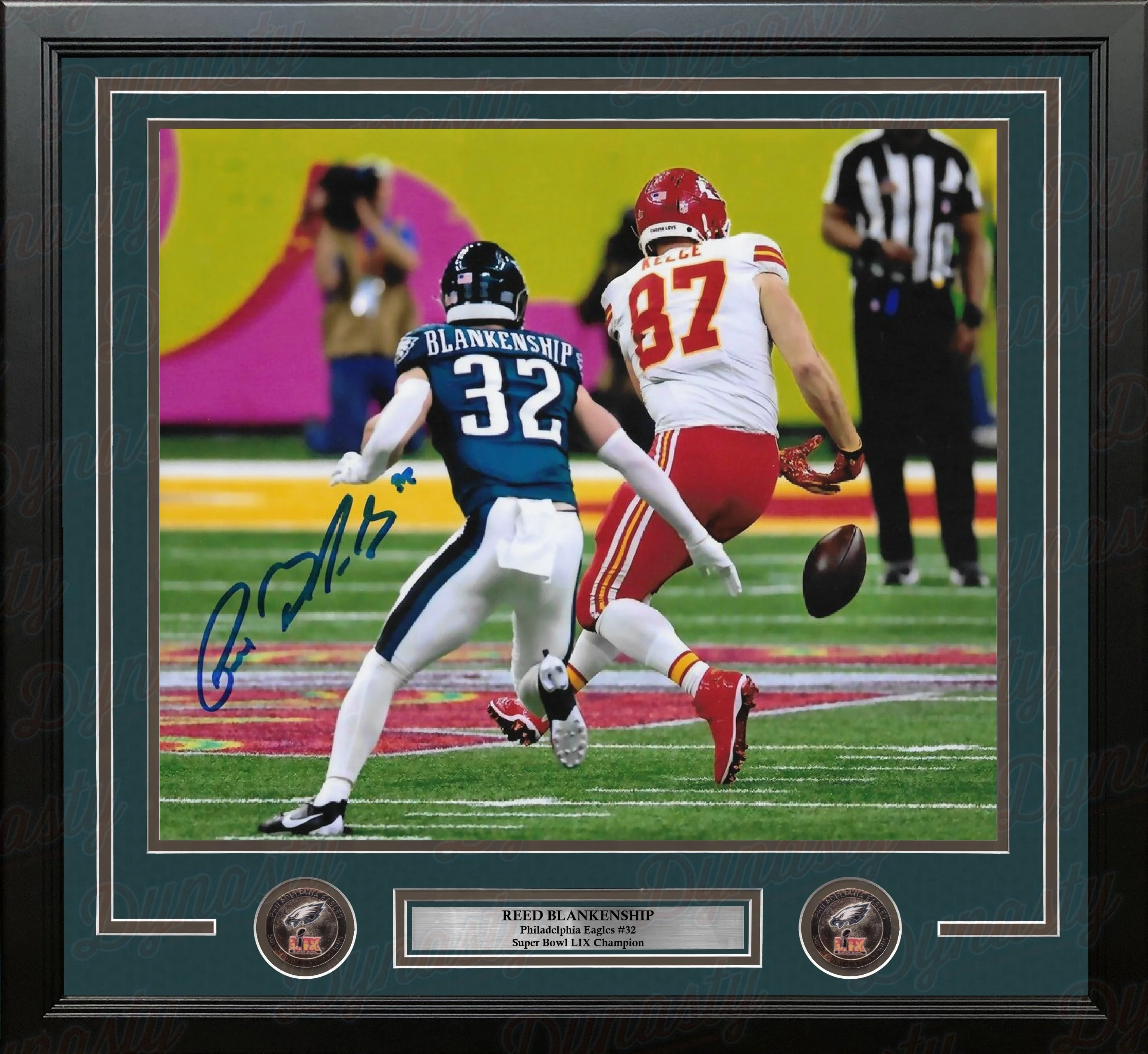 Reed Blankenship Super Bowl LIX v. Kelce Philadelphia Eagles Autographed 16" x 20" Framed Photo