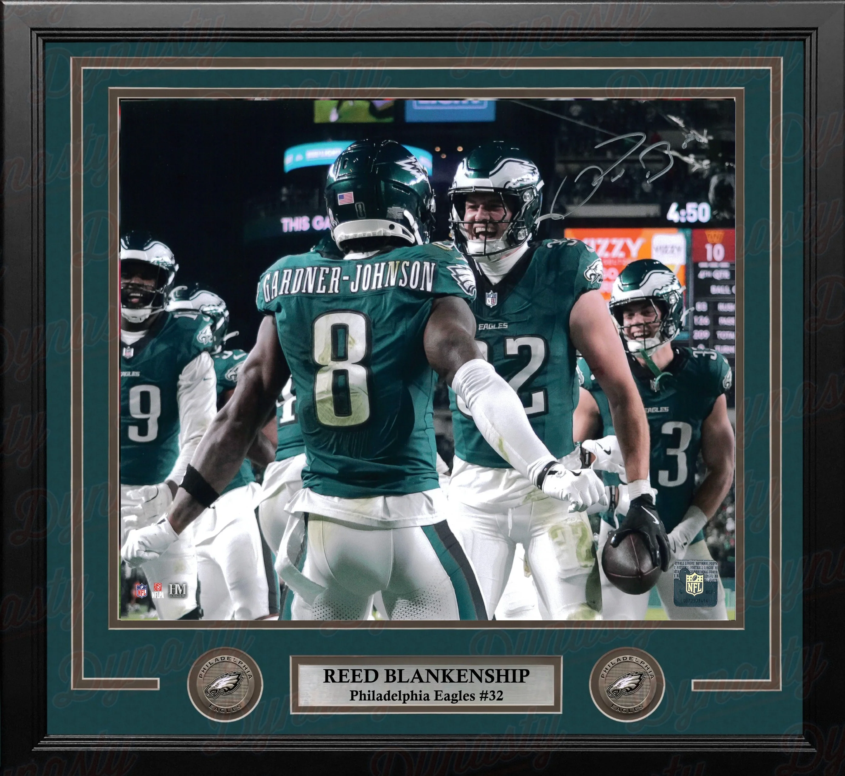 Reed Blankenship with CJGJ Philadelphia Eagles Autographed 16" x 20" Framed Football Photo