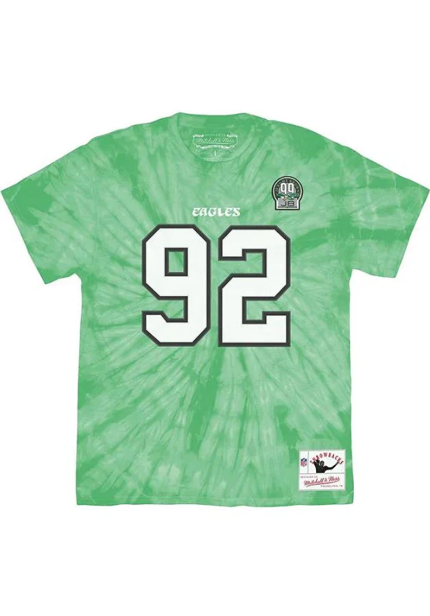 Reggie White Philadelphia Eagles Mitchell & Ness Tie-Dye Retired Player Name & Number T-Shirt - Image 2