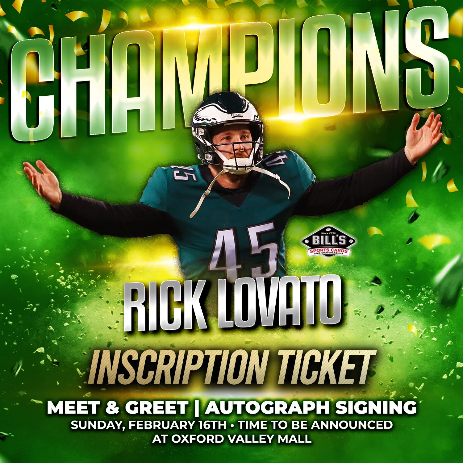 Rick Lovato World Champions Inscription Ticket
