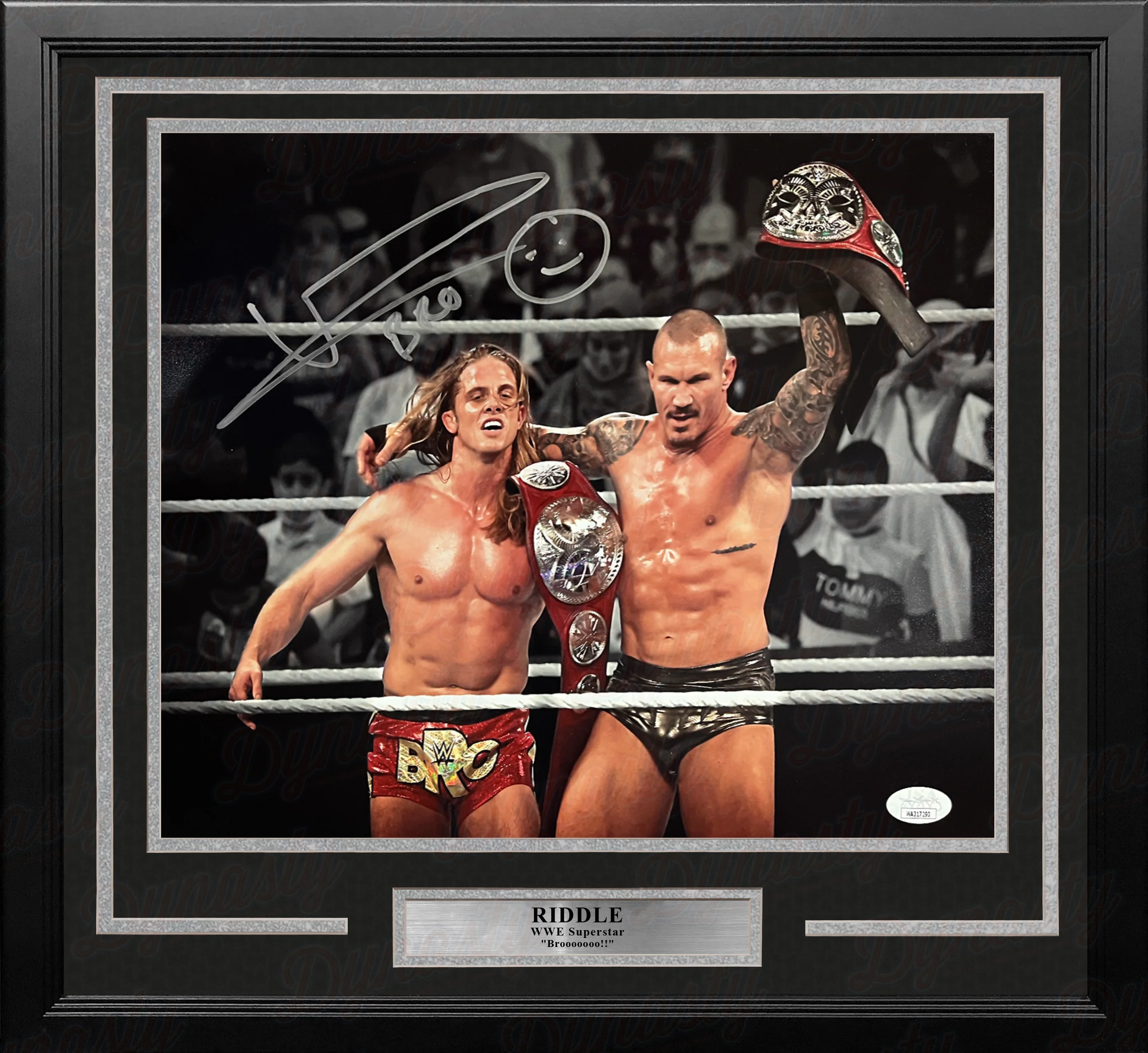 Riddle RK-Bro Autographed Framed WWE Wrestling Photo - Image 2