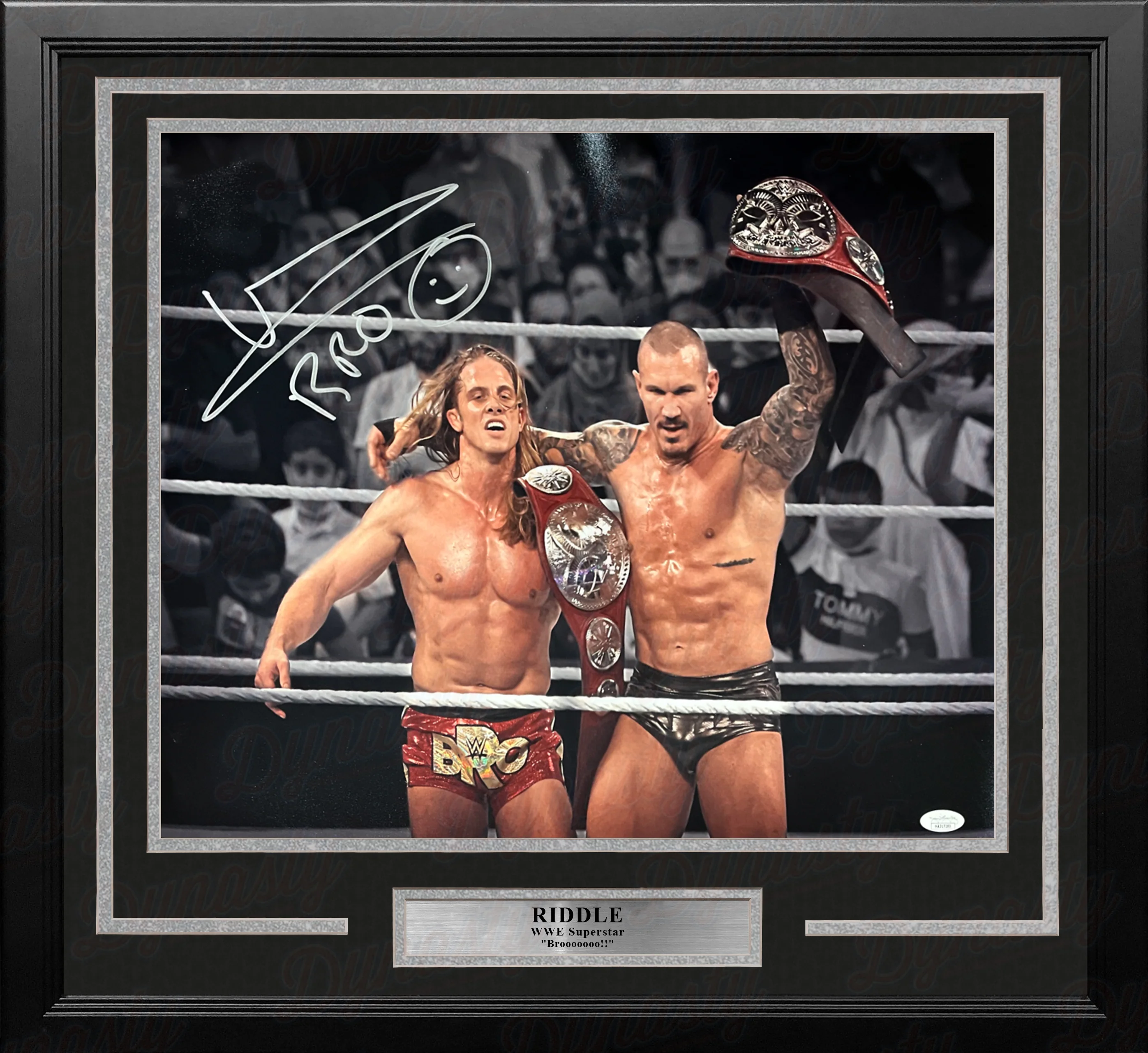 Riddle RK-Bro Autographed Framed WWE Wrestling Photo - Image 3