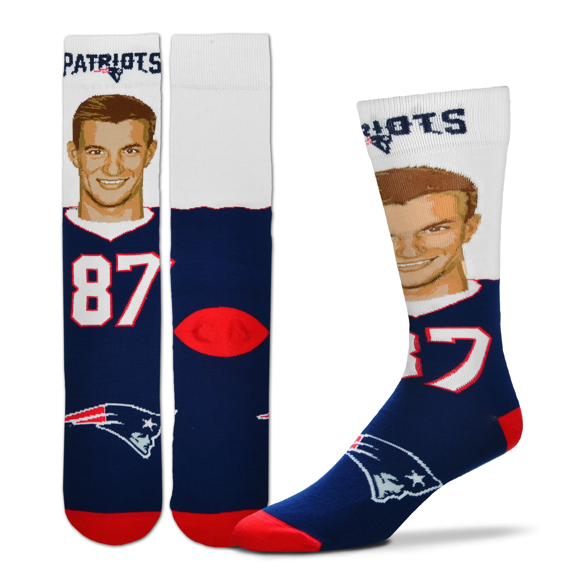 Rob Gronkowski New England Patriots Men's Player Selfie Socks