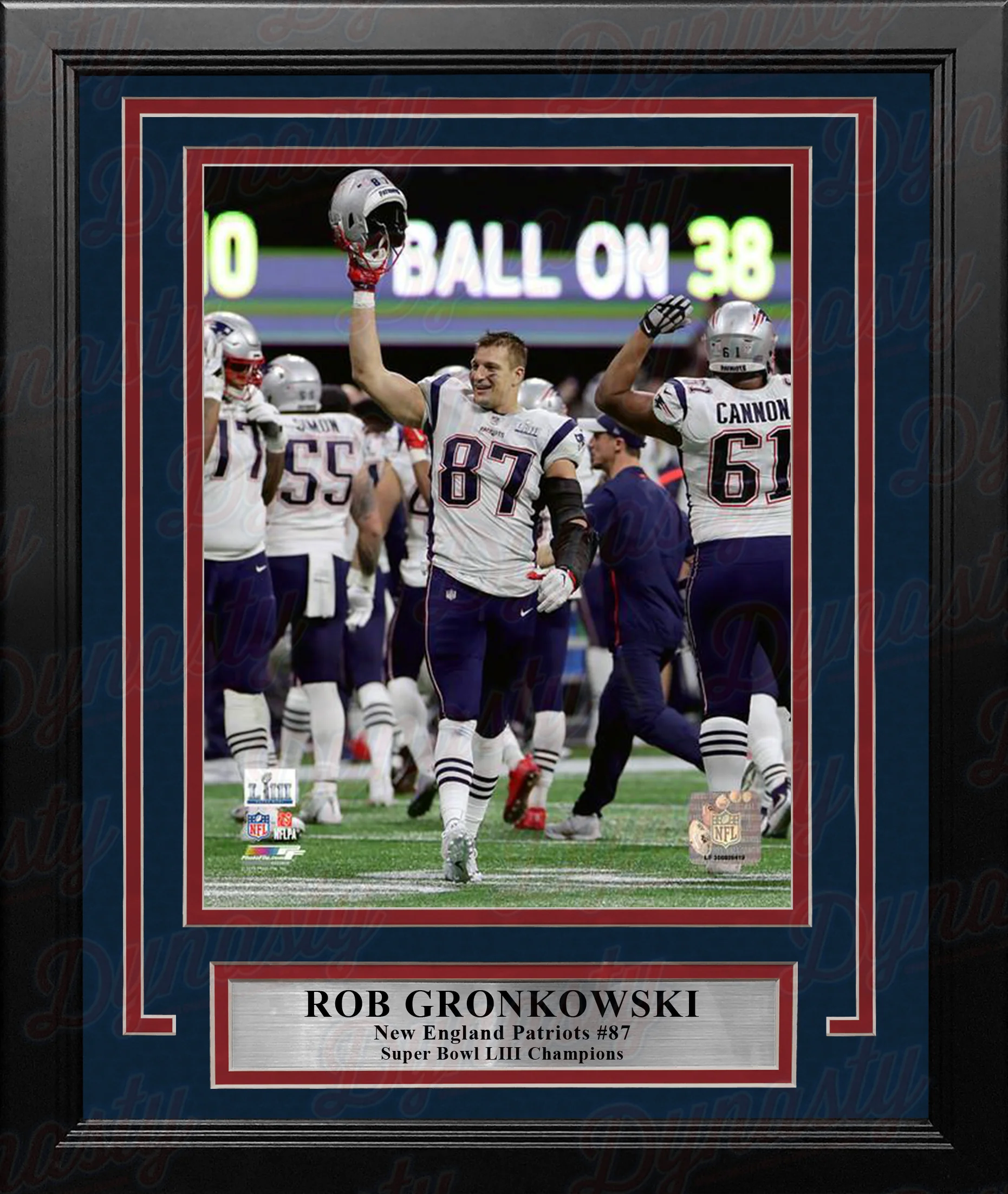 Rob Gronkowski Super Bowl LIII Celebration New England Patriots 8" x 10" Framed Football Photo