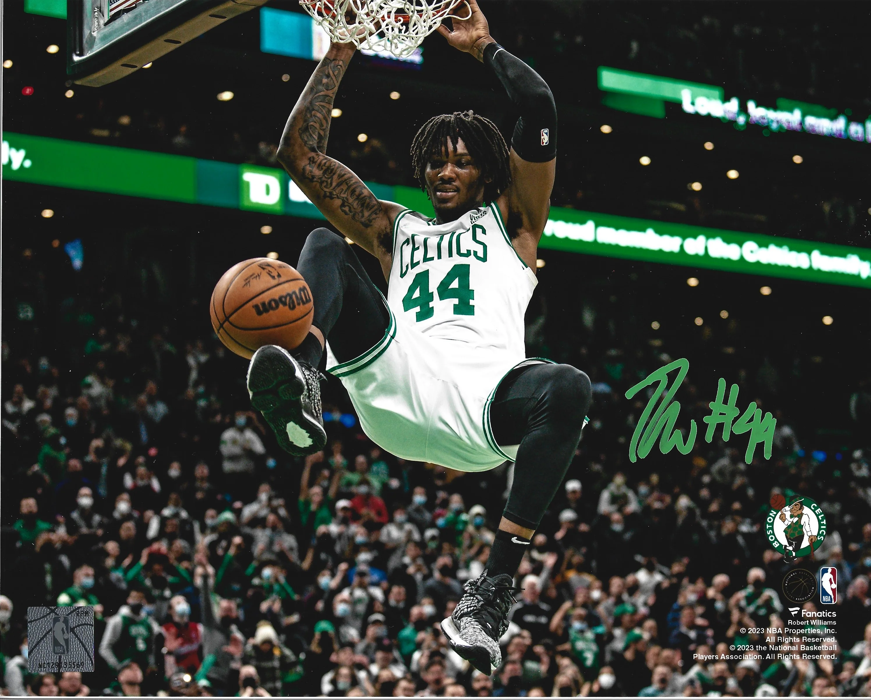 Robert Williams III Slam Dunk Boston Celtics Autographed Basketball Photo - Image 2