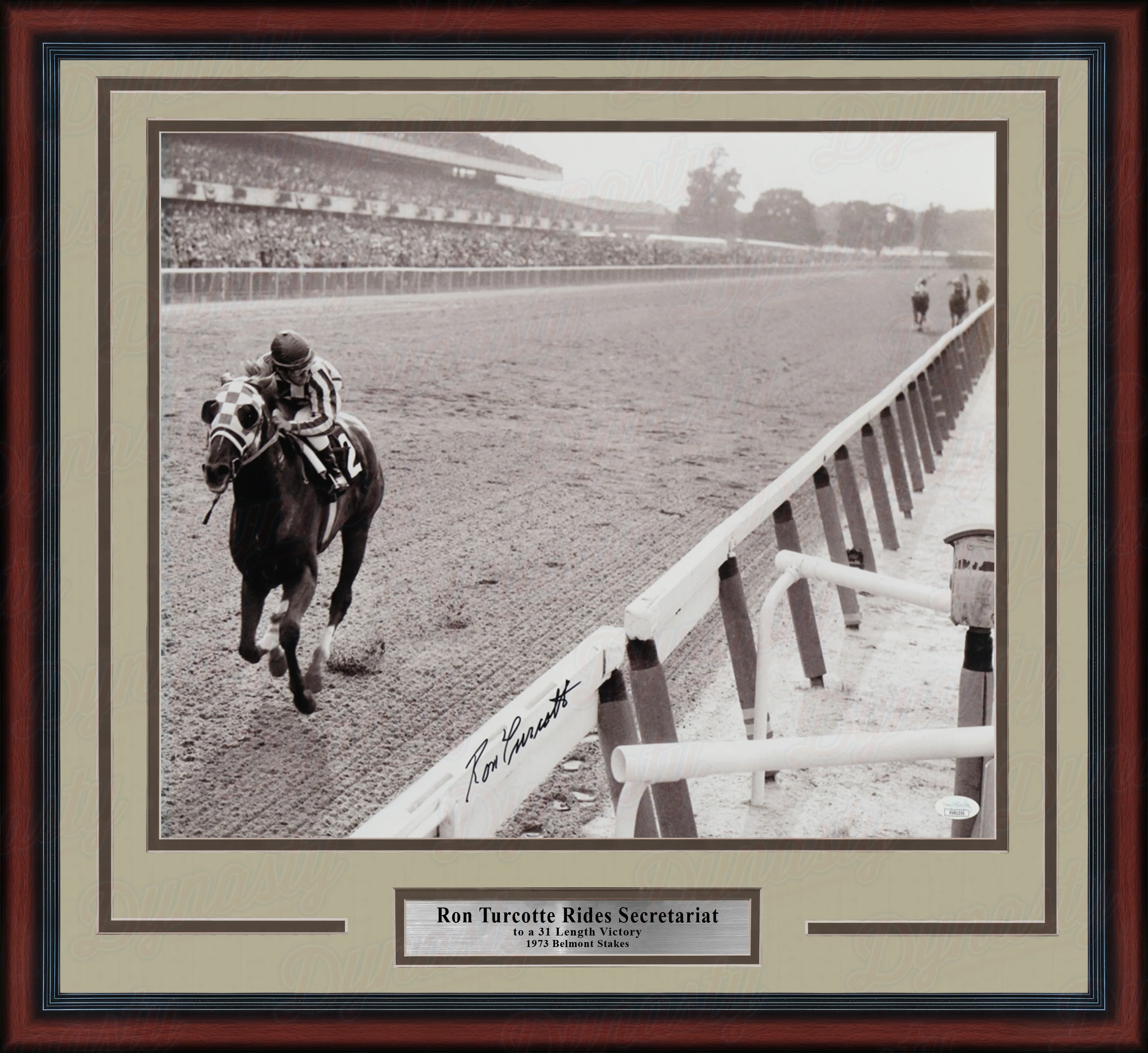 Ron Turcotte Looking Back on Secretariat Autographed 16" x 20" Framed Horse Racing Photo