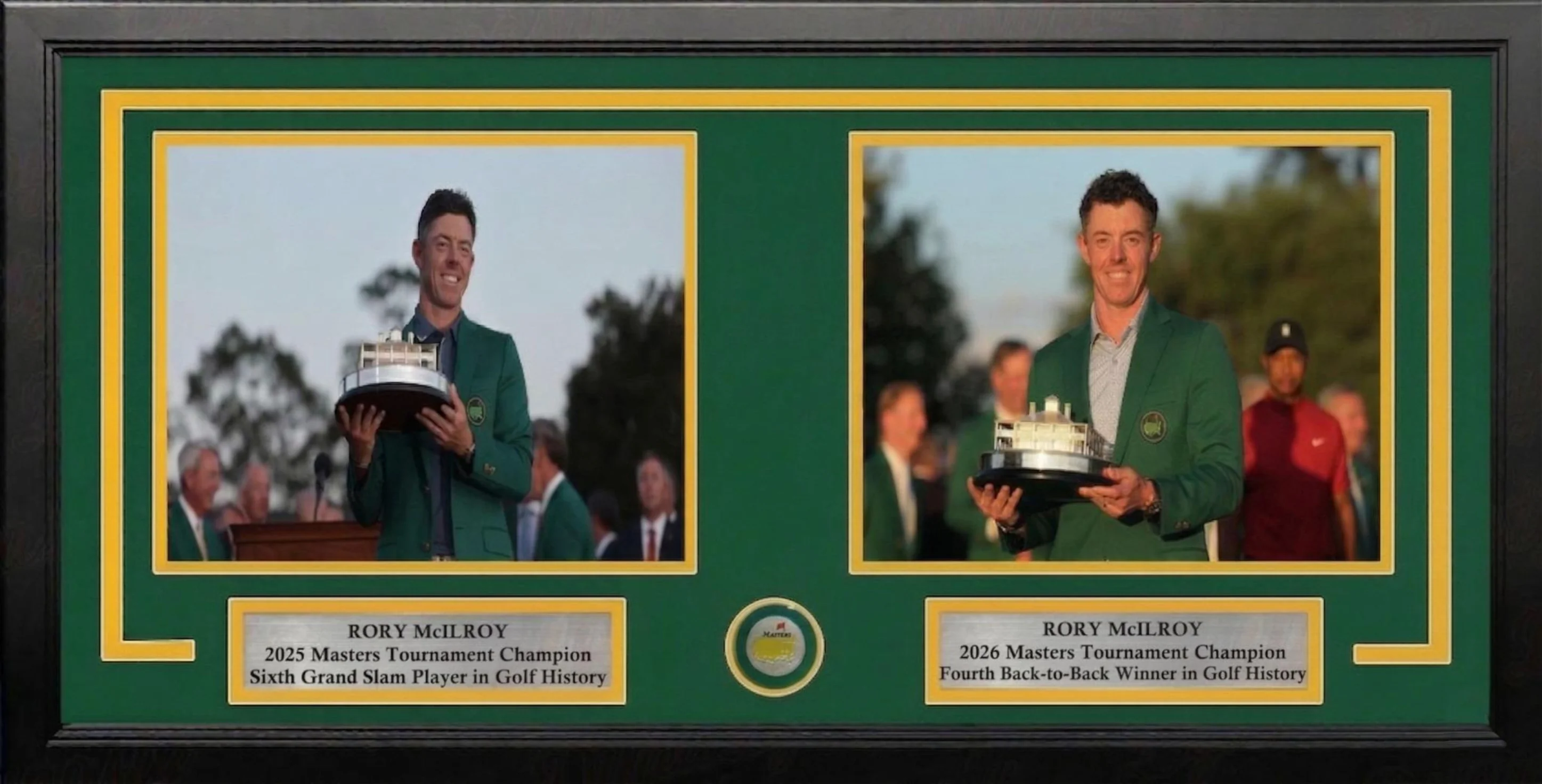 Rory McIlroy 2025-26 Masters Trophy 8" x 10" Framed Golf Collage Photo