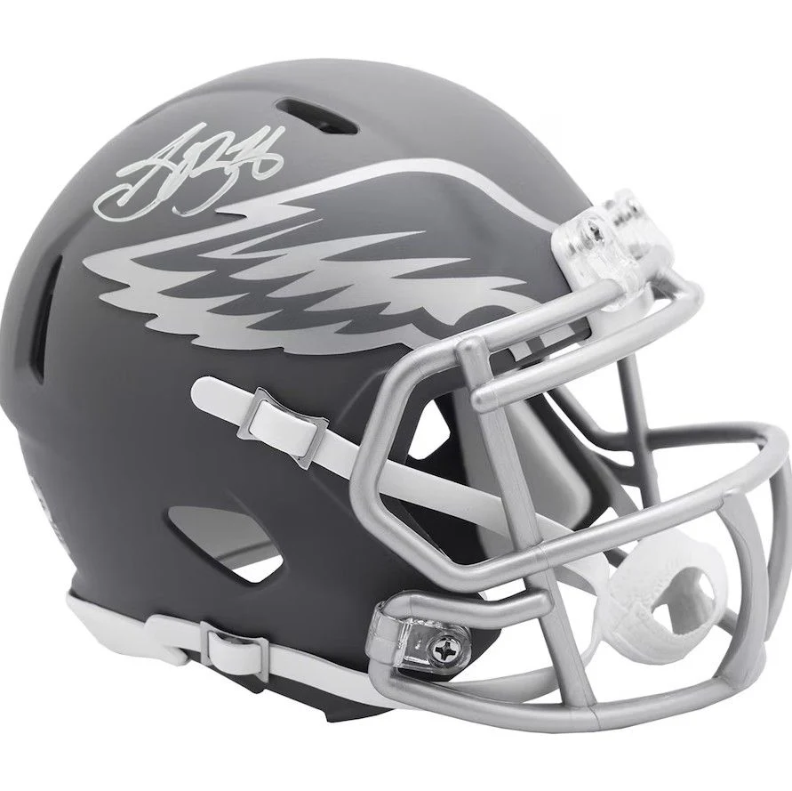 Saquon Barkley Philadelphia Eagles Autographed Slate Mini-Helmet