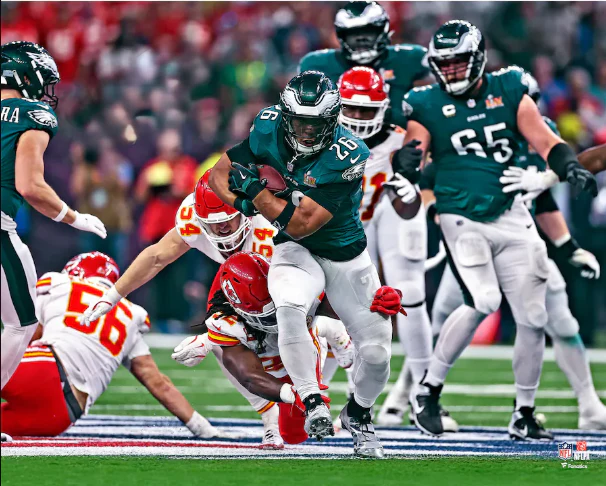 Saquon Barkley Super Bowl LIX Action Philadelphia Eagles 11" x 14" Football Photo