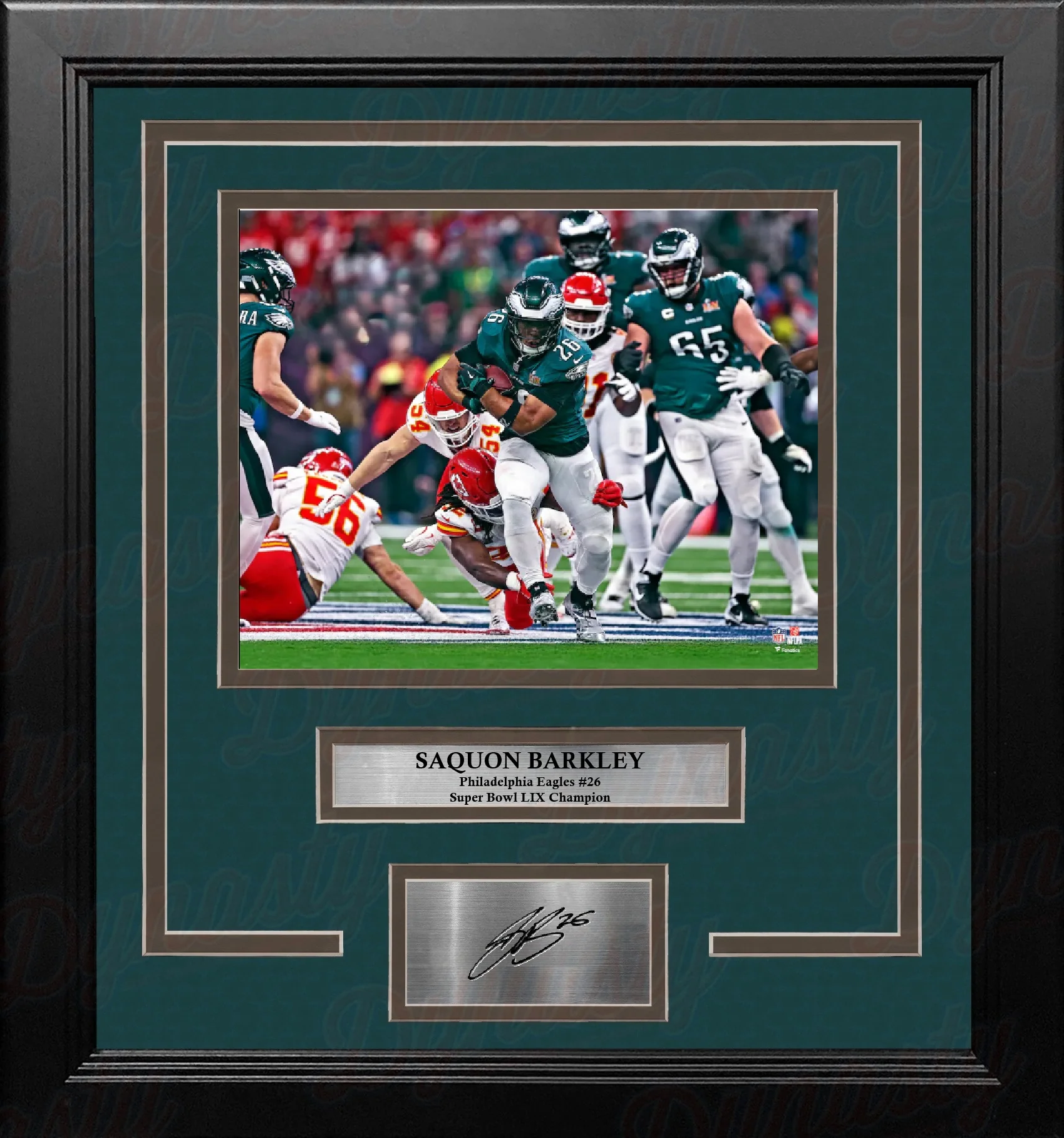 Saquon Barkley Super Bowl LIX Philadelphia Eagles 11" x 14" Framed Photo with Engraved Autograph