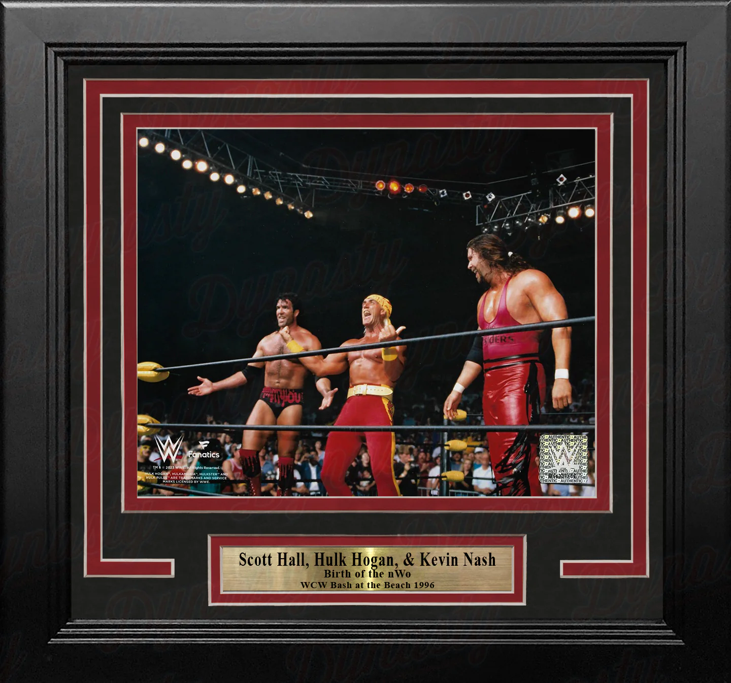 Scott Hall, Hulk Hogan, & Kevin Nash Form the nWo 8" x 10" Framed WWE Wrestling Photo - Image 2