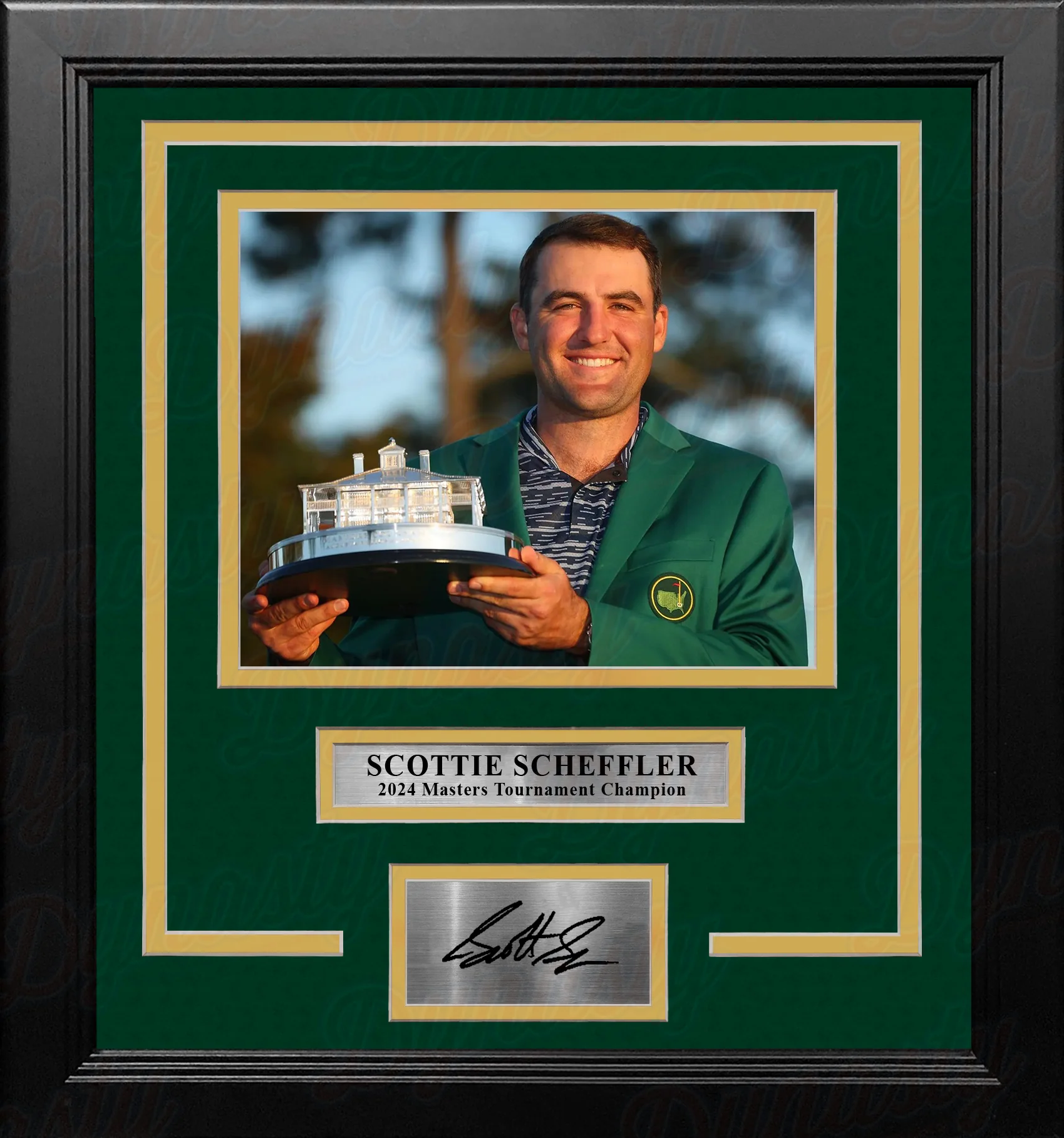 Scottie Scheffler 2024 Masters Trophy 8" x 10" Framed Golf Photo with Engraved Autograph - Image 2