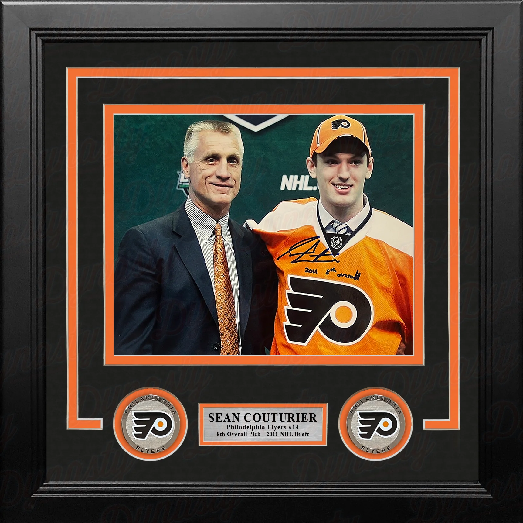 Sean Couturier Draft Day Philadelphia Flyers Autographed 8x10 Framed Photo Inscribed 8th Overall